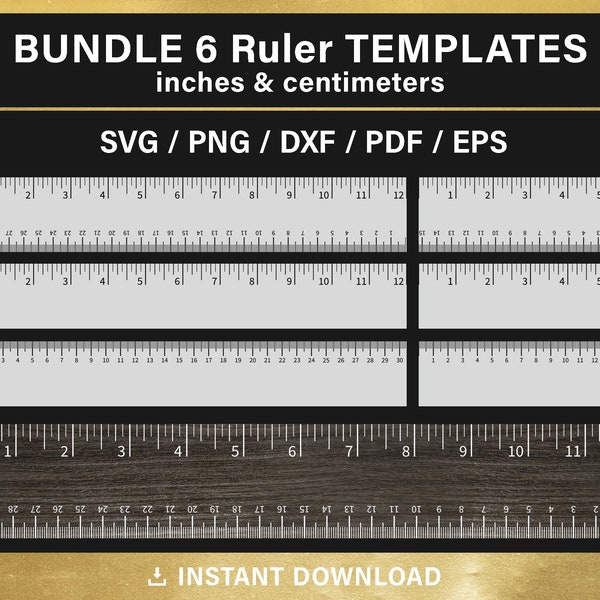 Ruler svg, BUNDLE, horizontal ruler markings, files prepared for cricut, glowforge , SVG File , laser cutting