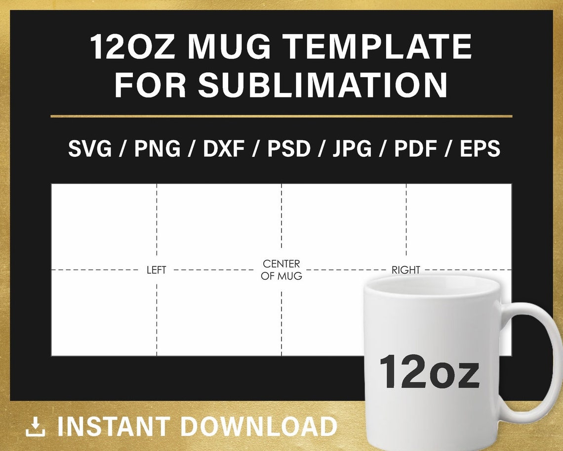 12 Oz Mug Sublimation Template Free Download