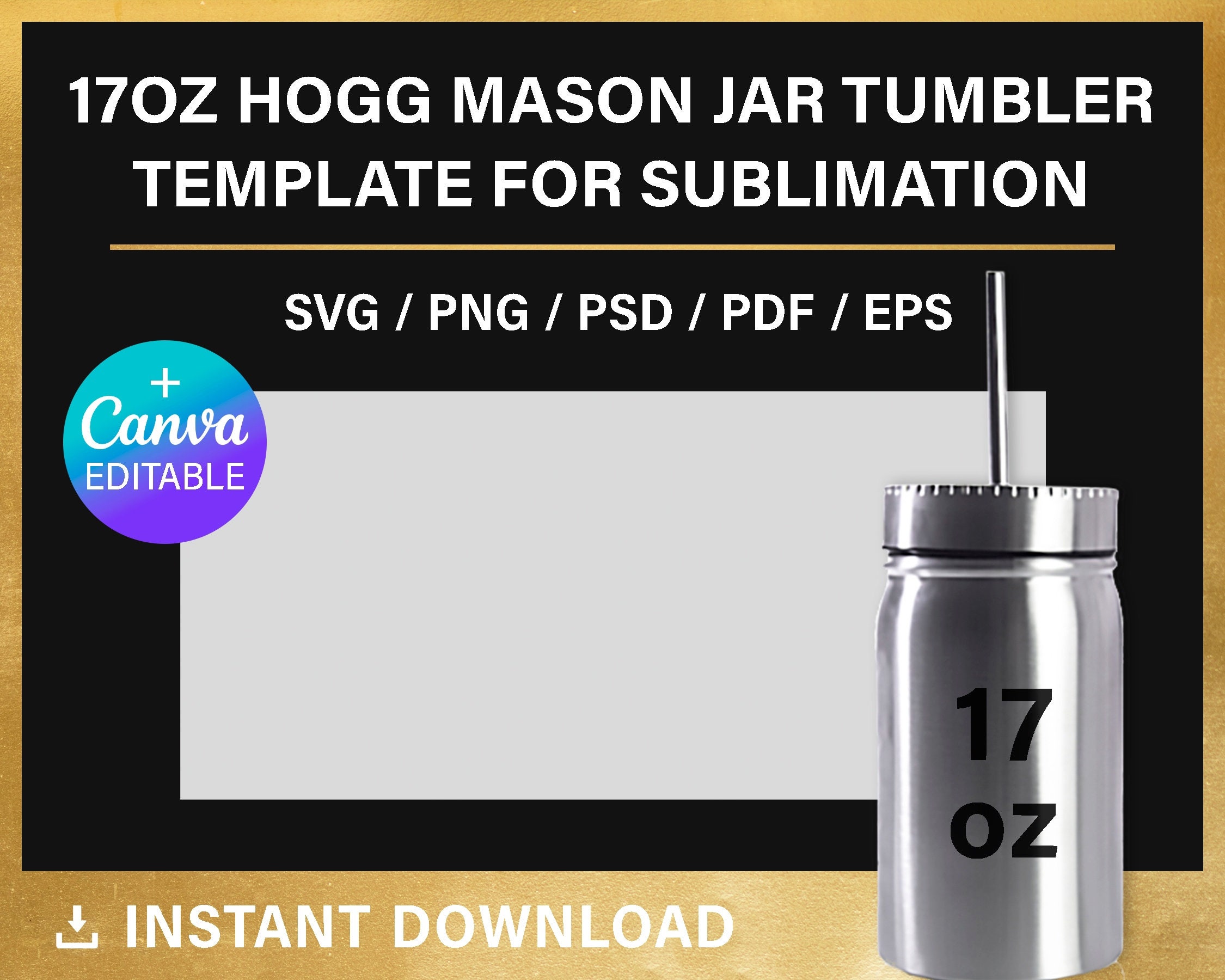 17oz Mason Jar – Marshall Made Tumblers