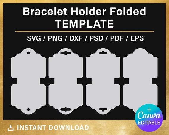 Bracelet Display Card BLANK Template 