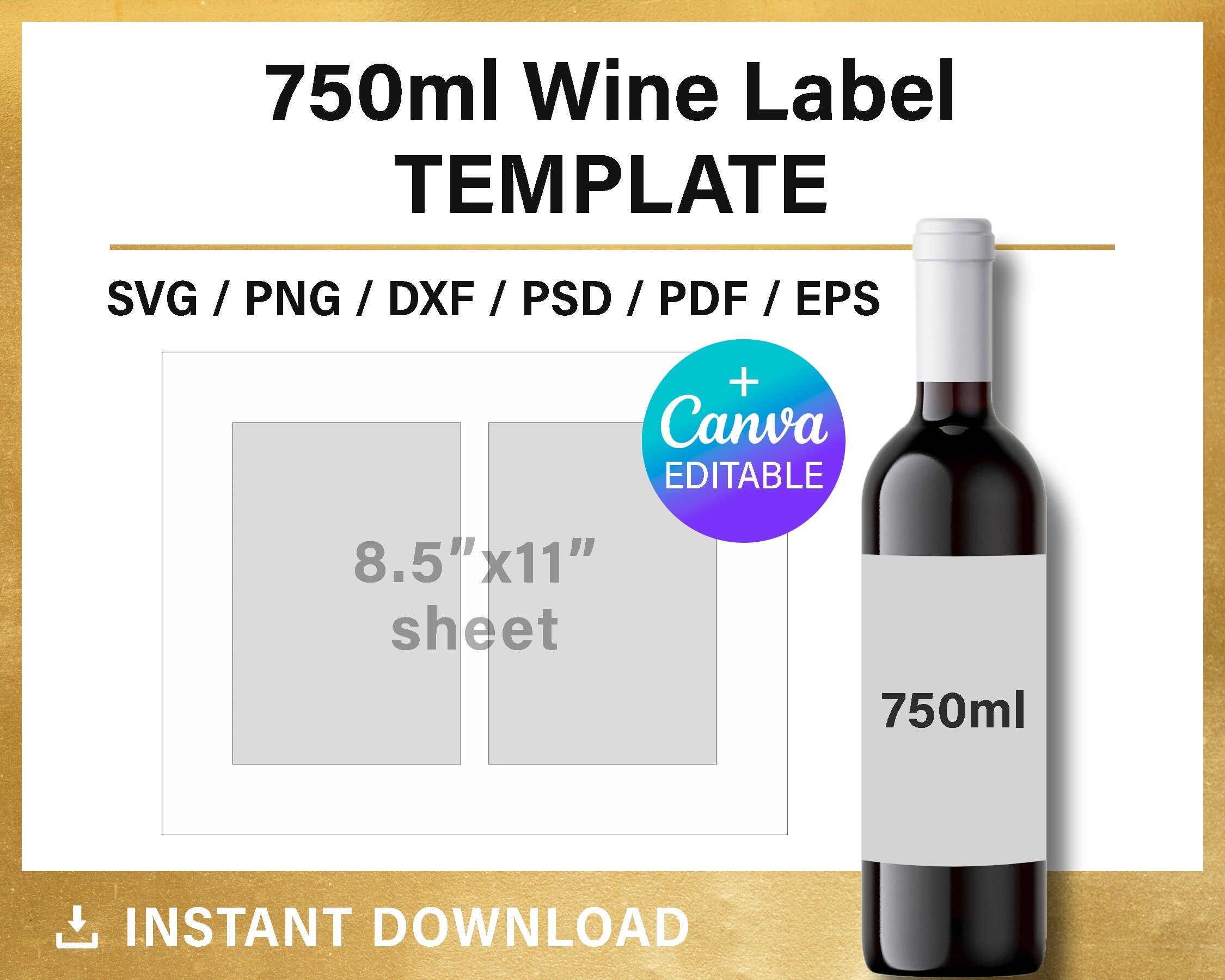 Wine Label Template Size Wine Label Template Size