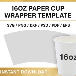 Bundle Paper Cup BLANK Template 4oz 8oz 9oz 12oz 16oz - Etsy