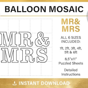 Lollanda Mr Mrs Ballon de décoration de mariage, Mr & Mrs Ballon
