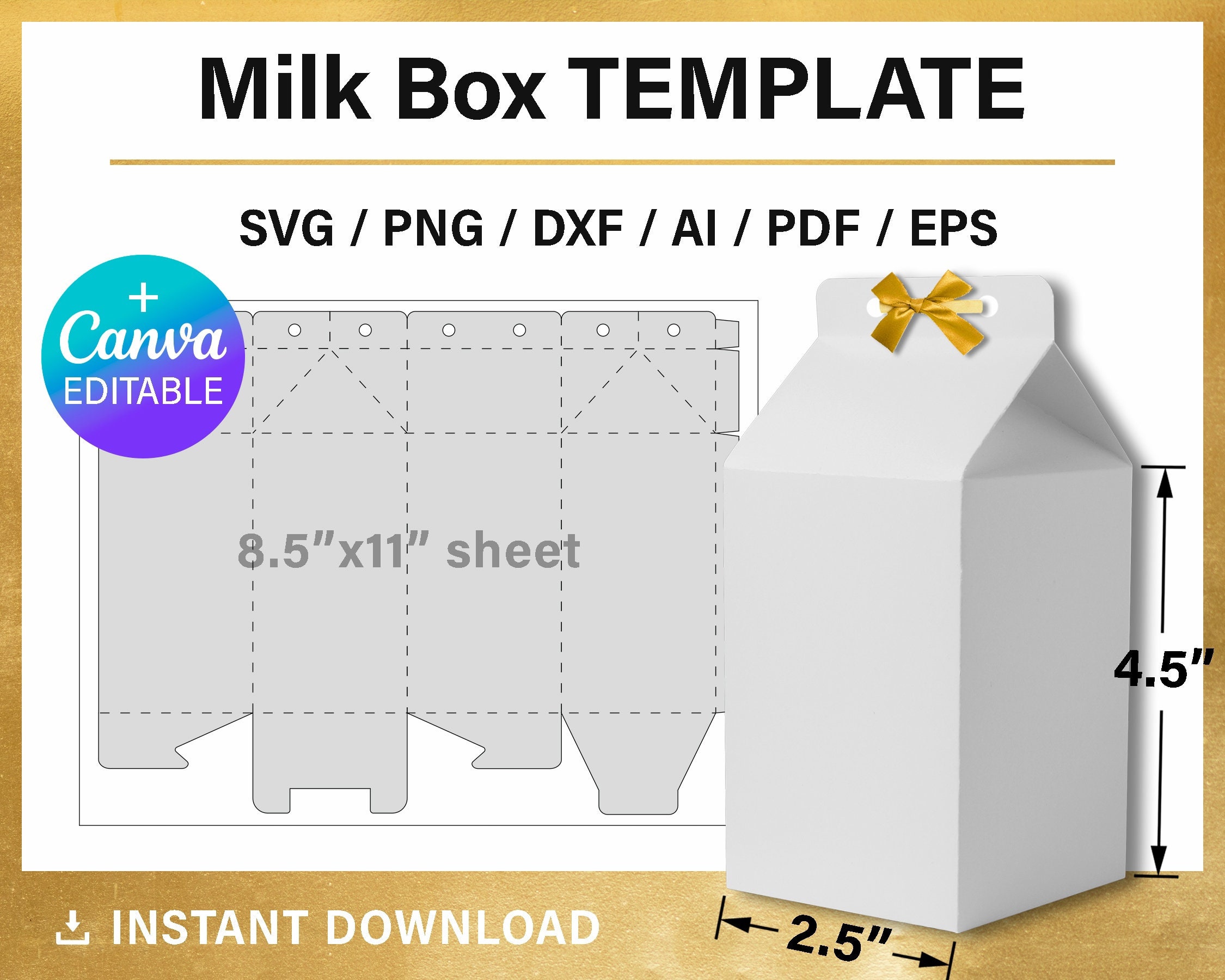 Milk Carton Wallet Template