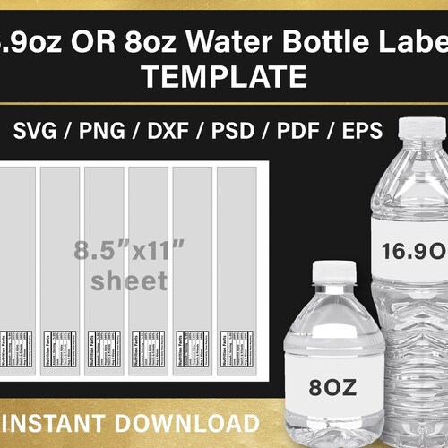 Class of 2019 water bottle labels