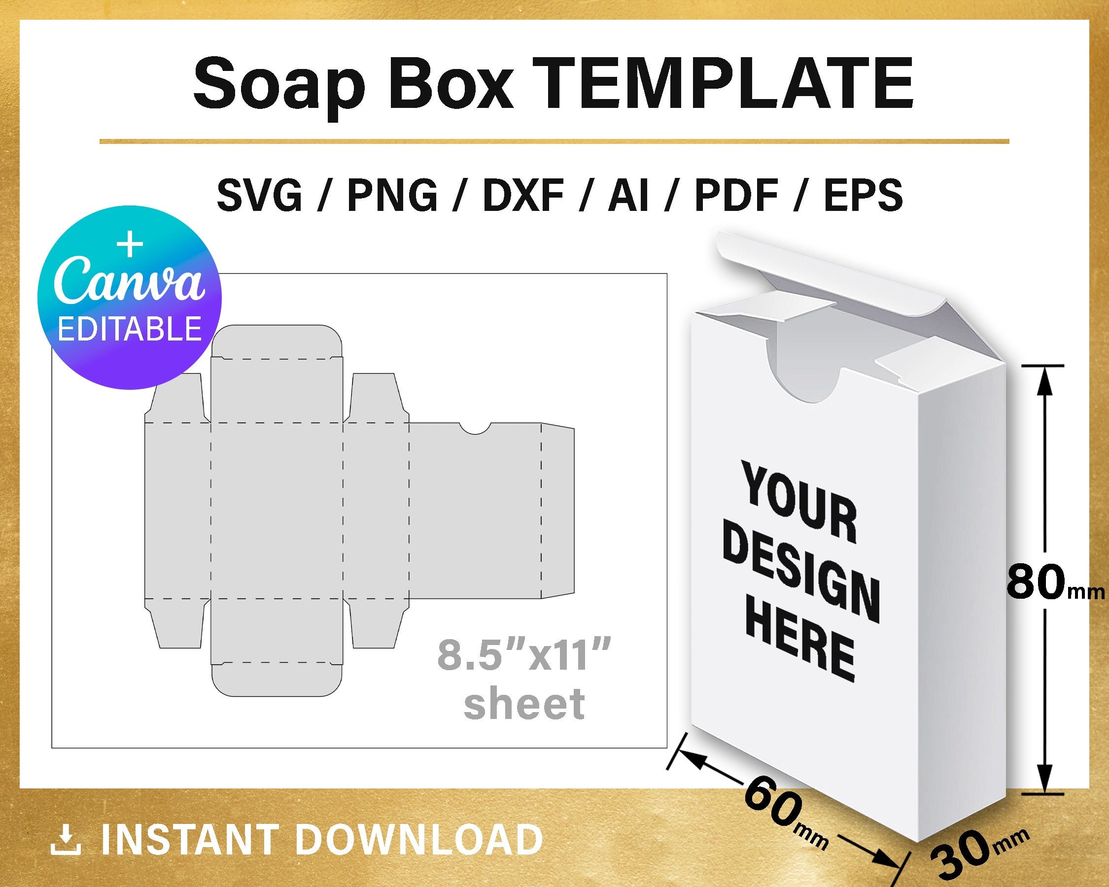 Soap box template deals