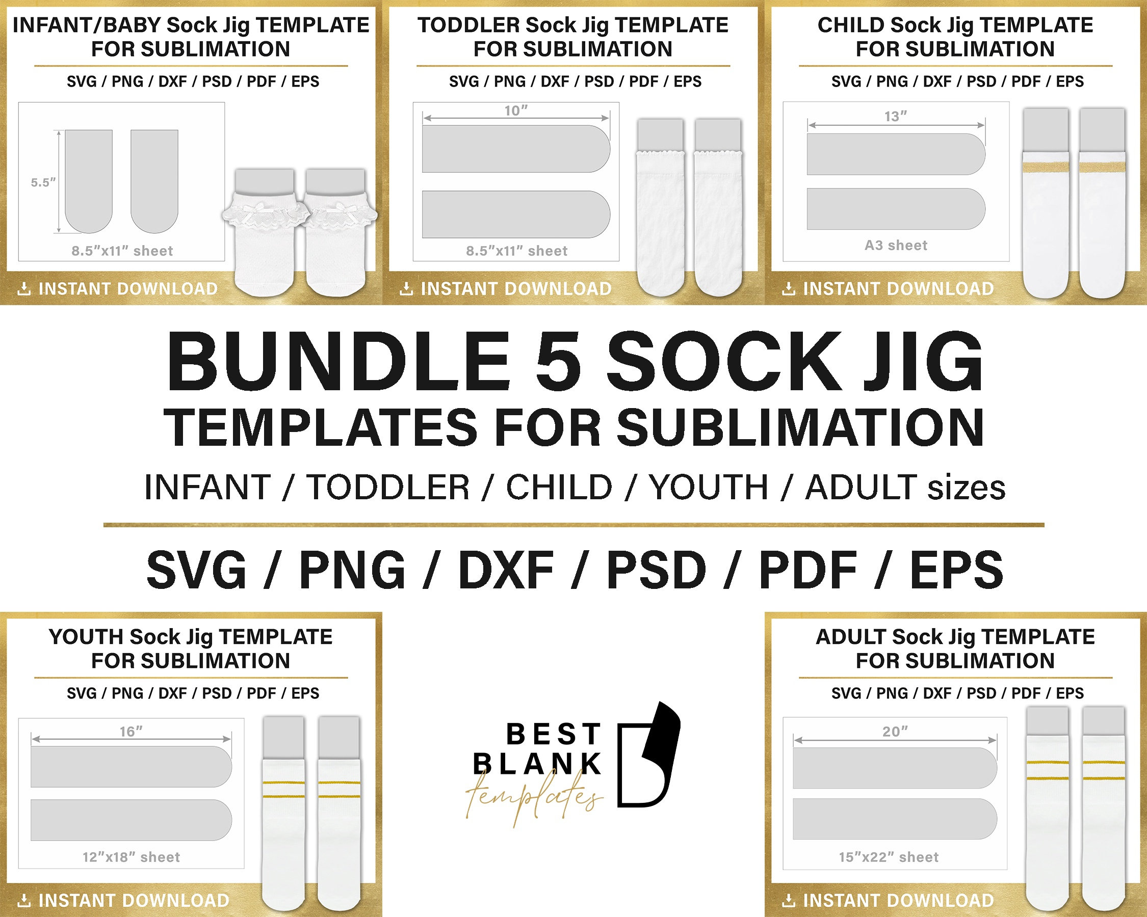 Sock Jig Template BUNDLE for Sublimation BLANK Template Svg Etsy Canada Sock Jig Template BUNDLE for Sublimation BLANK Template Svg Etsy Canada