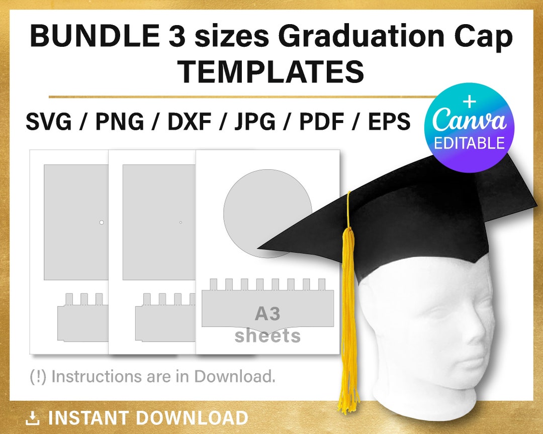 Graduation Cap Template, 3D, Craft, DIY, Graduate Hat, Svg, Png, Psd Graduation Cap Template, 3D, Craft, DIY, Graduate Hat, Svg, Png, Psd