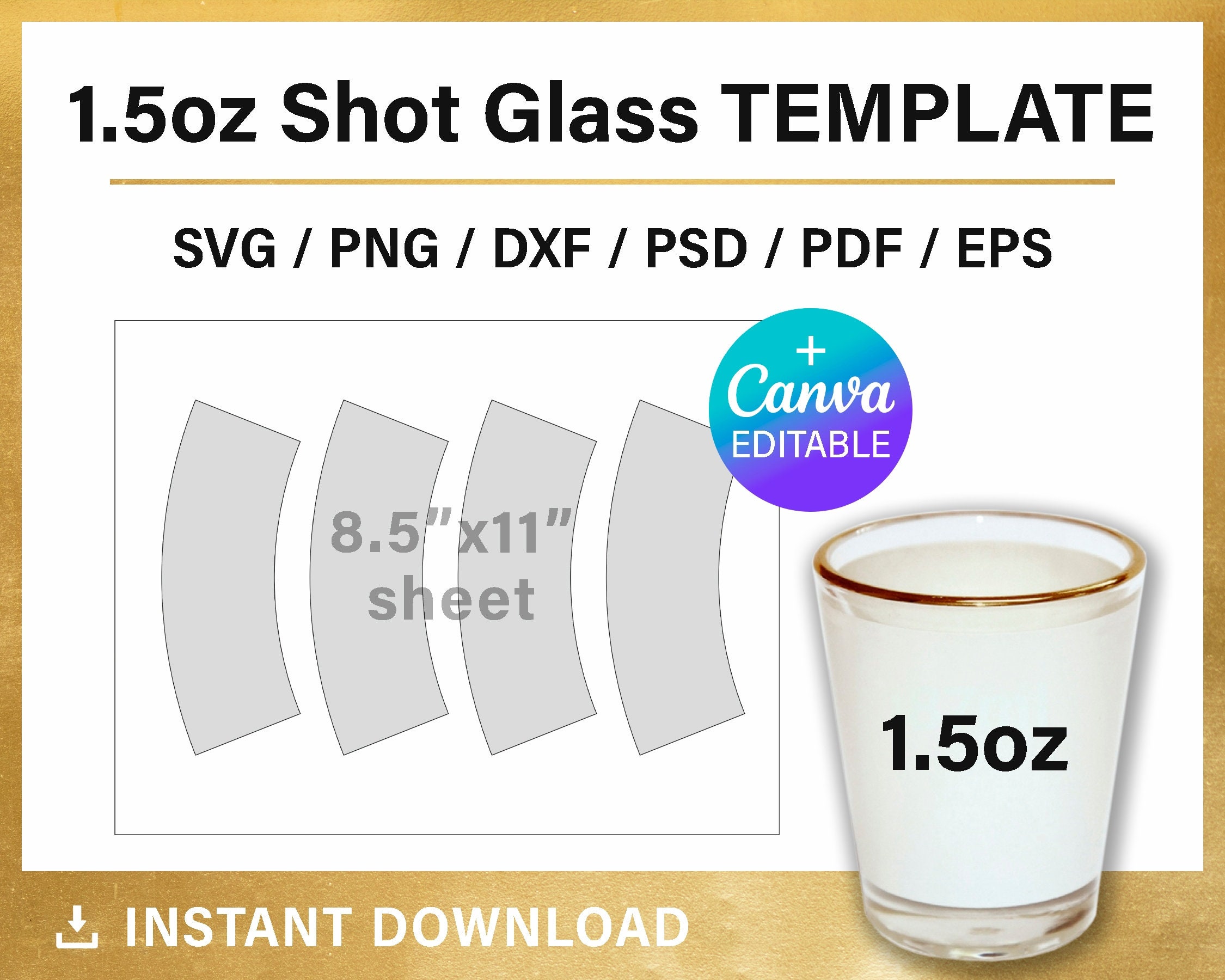 Clear 1.5oz Sublimation Shot Glass