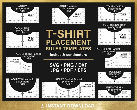 Tshirt Alignment Tool Svg -  UK