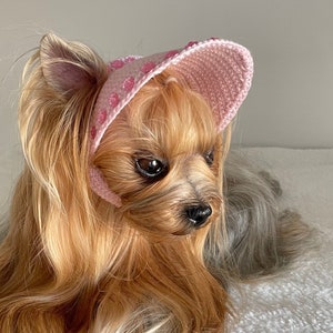 Dog Hat Crochet Pattern - Cap, Visor, for Small Dogs and Cats Crochet Clothes Pattern DIY - PDF File