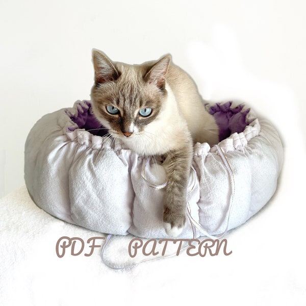 Dog & Cat Bed Sewing Pattern - 2 in 1 Pet Bed and Mat Sewing Pattern DIY - PDF File