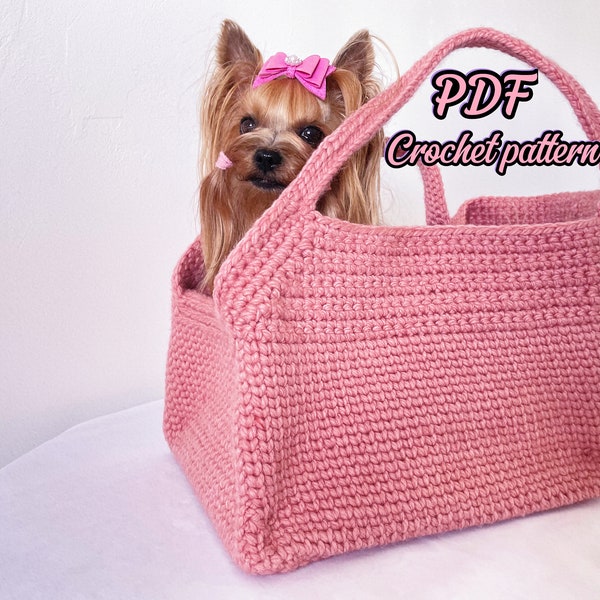 Patrón de crochet de bolsa de transporte para perros y gatos - Archivo PDF