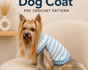 Crochet Dog Sweater Pattern: Easy Plush Coat (PDF File)