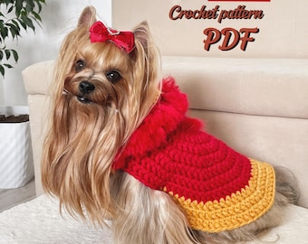 Crochet Dog Vest Pattern: Adjustable Sweater for Small to Large Dogs (PDF Download)