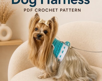 Crochet Dog Harness Pattern: Small Dog & Cat Vest DIY (PDF File)
