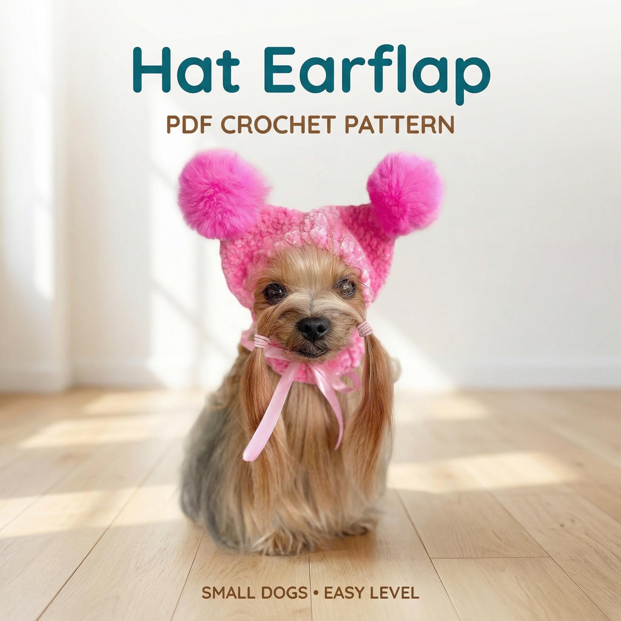39 Dog Hat Crochet Patterns to Make for Photos, Gifts, and Festive Dress-Up 32 Dog Earflap Hat Crochet