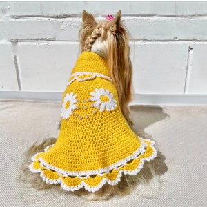 CROCHET Dog Dress Pattern, Small Pet Clothes Crochet Pattern for Yorkie, Shih Tzu, Pomeranian Dog Sweater Crochet Pattern PDF File image 4