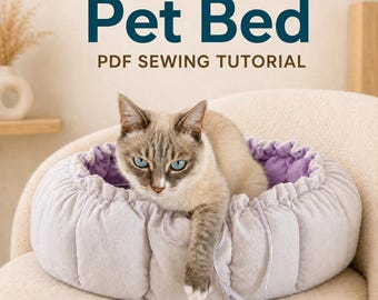 2-in-1 Pet Bed Sewing tutorial: DIY Dog & Cat Mat (PDF File)