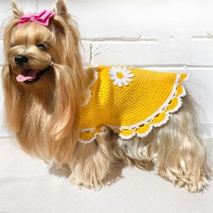 CROCHET Dog Dress Pattern, Small Pet Clothes Crochet Pattern for Yorkie, Shih Tzu, Pomeranian Dog Sweater Crochet Pattern PDF File image 2