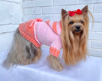 Crochet Dog Sweater Pattern: Small Breed Hoodie (PDF)/Jumper for dogs