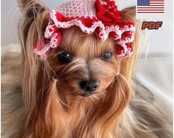 Crochet Pet Hat Pattern: Dog & Cat Outfit (PDF File)