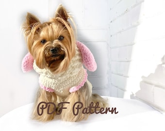 Crochet Pattern: Christmas Bunny Dog Sweater (PDF File)