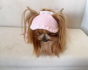 Dog Hat Crochet Pattern: Visor Cap for Small Dogs and Cats (PDF File)