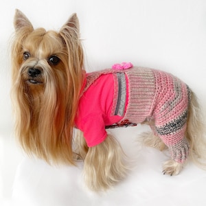 Crochet Dog Sweater Pattern with Pants - Pet Clothes Crochet Pattern for Small Dogs, Pet Jumper Outfit DIY - PDF File