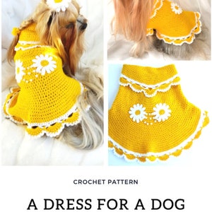 CROCHET Dog Dress Pattern, Small Pet Clothes Crochet Pattern for Yorkie, Shih Tzu, Pomeranian Dog Sweater Crochet Pattern PDF File image 5