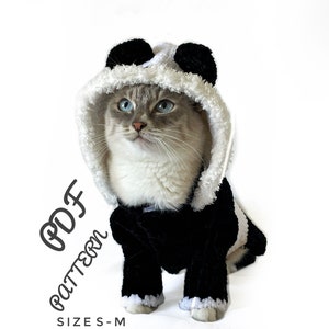 Panda Hoodie Dog Sweater Crochet Pattern: Small Pet Clothes (PDF File)