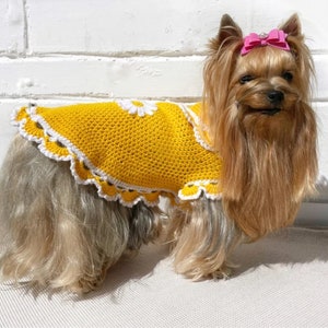 CROCHET Dog Dress Pattern, Small Pet Clothes Crochet Pattern for Yorkie, Shih Tzu, Pomeranian Dog Sweater Crochet Pattern PDF File image 3