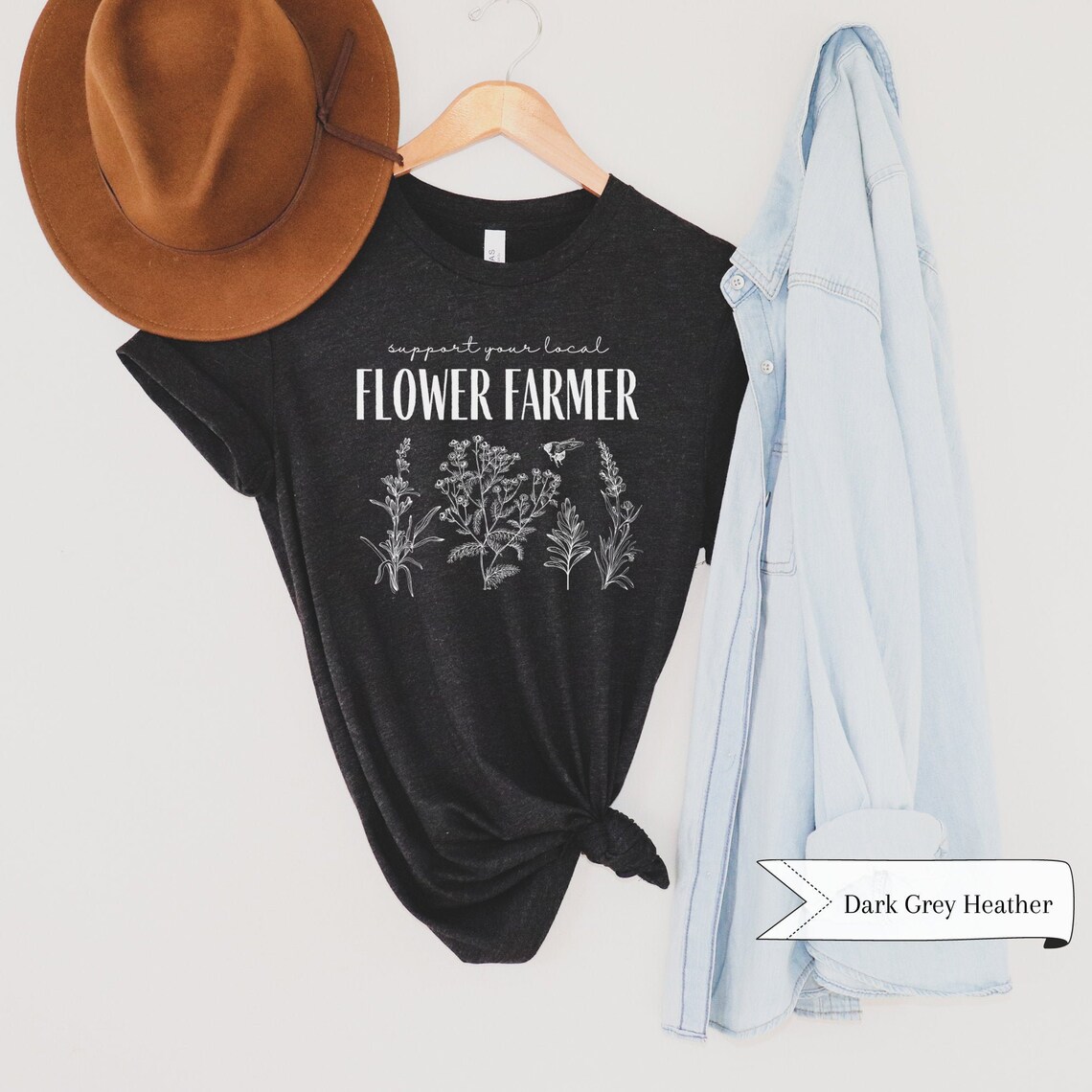 Flower Farmer T Shirt Flower Market T Shirt Locally Grown - Etsy