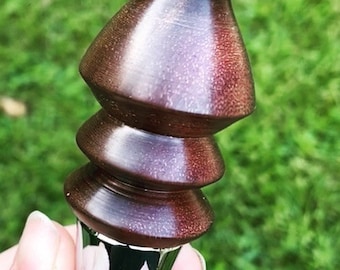 Rich dark wood wine stopper
