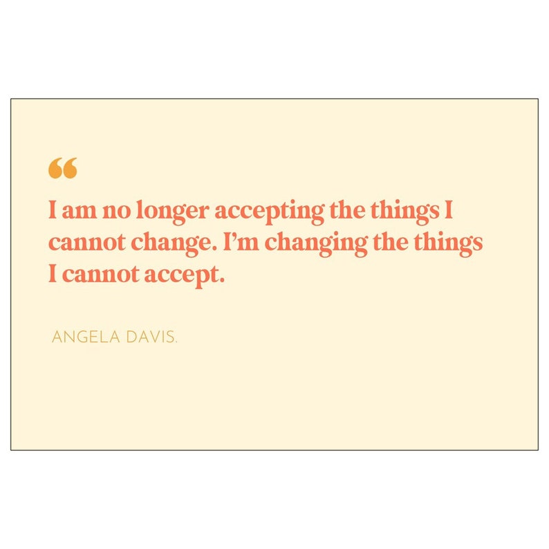 4x6 In Postcard Angela Davis Inspirational Quote Empowering Women