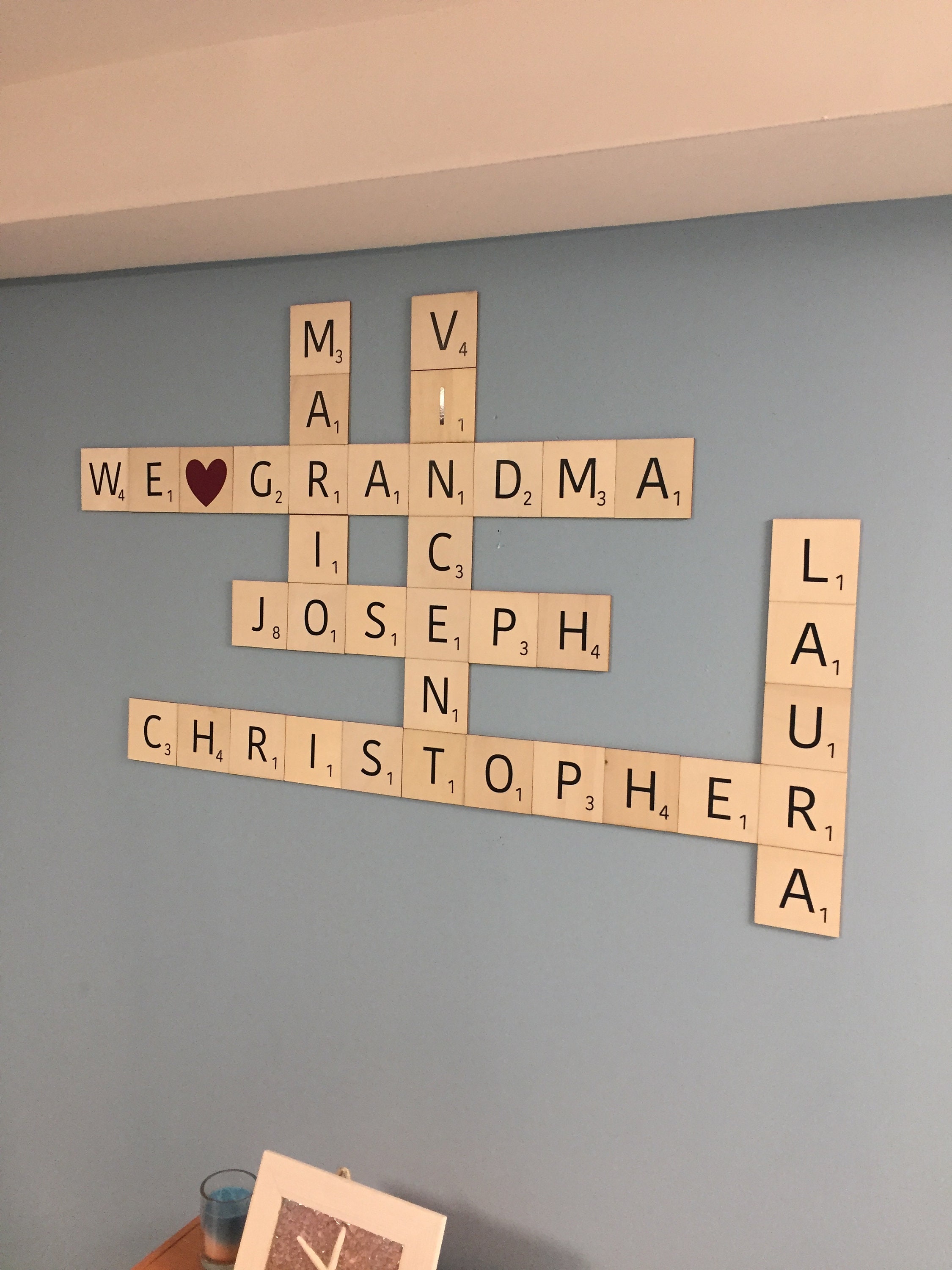 Family Scrabble Wall Art Etsy Canada