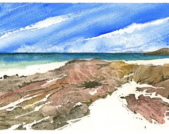 Windblown Sand. Highest quality giclee print from watercolour painting, signed