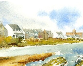 The Street, Iona. Highest quality giclee print on textured paper.