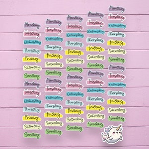 Weekly Planner Sticker Sheet, Perpetual Calendar Stickers, Organization ...
