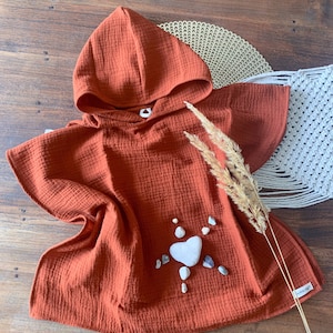 Badeponcho Musselin für Jungen und Mädchen, Handtuch Musselin, Strand Poncho, Kapuzenhandtuch Musselin, Ökotex, Badetuch für Babys Bild 2