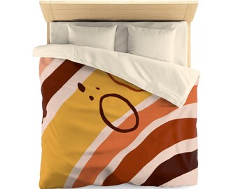 Terracotta Art Print Abstract Modern Duvet Cover