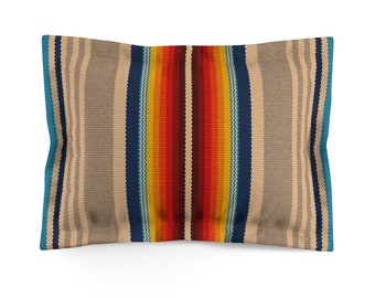 Traditional Ethnic Textile Design Stripes Pillow Sham