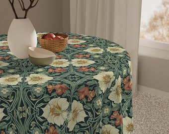 Pimpernel by William Morris Arts and Crafts Pattern Tablecloth