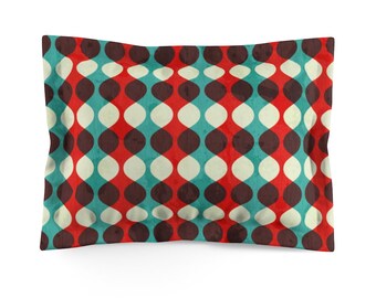 70s Geometric Pattern Pillow Sham