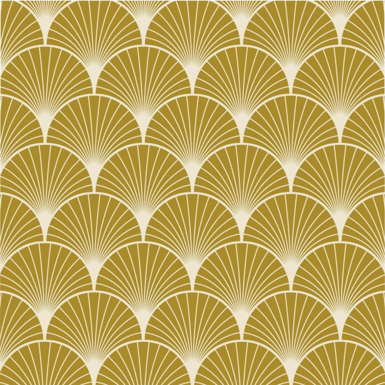 Gold Colored Art Deco Pattern Duvet Cover image 2