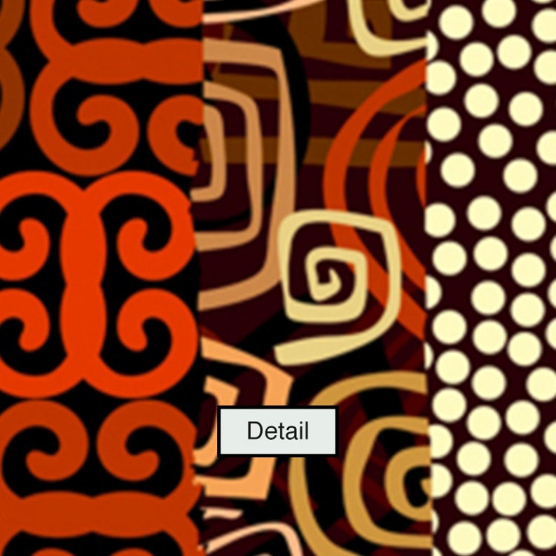 African Textile Art Inspired Brown Multicolor Duvet Cover image 4