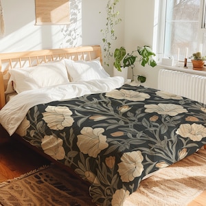 A Beautiful Rendition Of Pimpernel By William Morris Muted Colors Duvet Cover