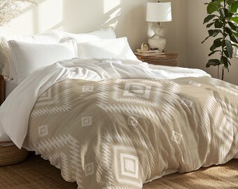 Navajo Tribal Bedding Monochromatic Design Southwestern Duvet Cover