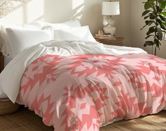 Peachy Navajo Southwestern Bedding Duvet Cover
