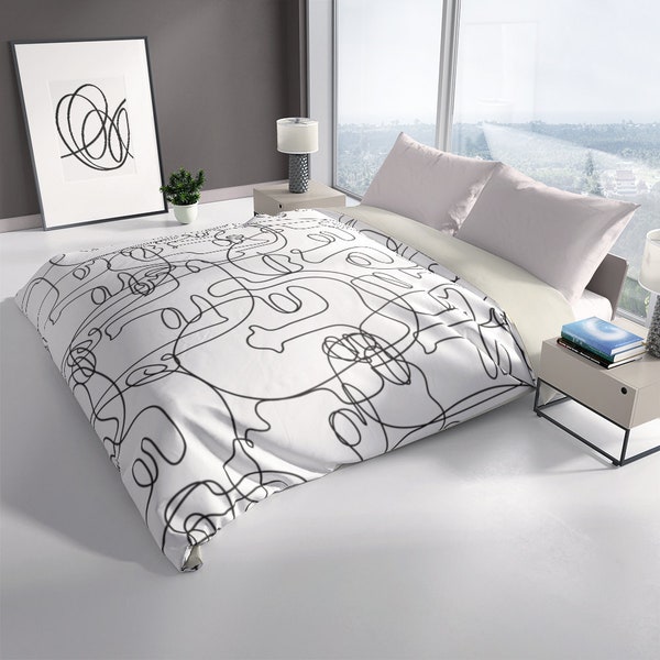 Minimalistic Duvet Cover Etsy